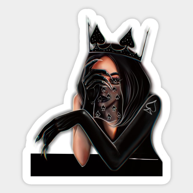 Spade Queen Sticker by xsaxsandra